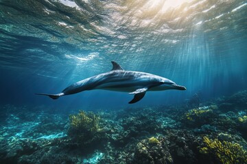 Obraz premium ITALIA-ACQUARIO-GENOVA. Beautiful simple AI generated image