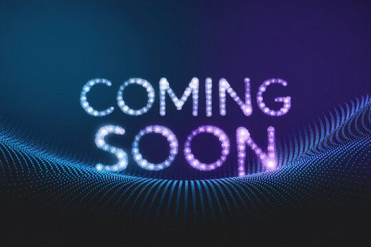 Coming Soon Announcement with Digital Glow Effect