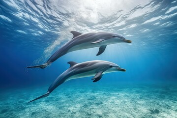 Fototapeta premium ITALIA-ACQUARIO-GENOVA. Beautiful simple AI generated image