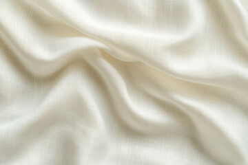 Fototapeta premium Smooth, flowing white fabric showcasing intricate texture and elegance, perfect for fashion, interiors, and design projects.
