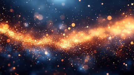 Soft blue and golden bokeh gradient background