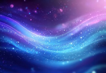 Obraz premium Ethereal Wave of Colorful Light and Sparkles Creating a Mystical Background for Creative Projects, Digital Art, and Design Applications
