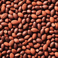 Pile cocoa powder isolated on white background