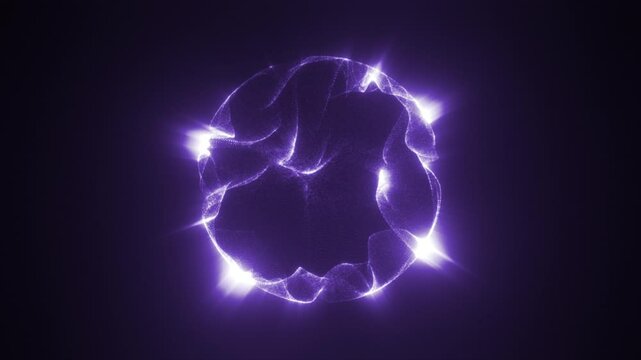 Sfi Fi purple orb, shining violet light rays and sphere, futuristic animation, sphere animation, energy animation, energy background in 4k, video, motion design