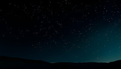 Fototapeta premium Majestic night sky filled with countless stars above a dark, silhouetted mountain range. Perfect for backgrounds, websites, and design projects.