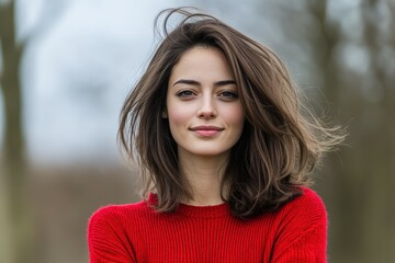 Fototapeta premium Portret rudowłosej, wytatuowanej kobiety w bieliźnie leżącej na podłodze. Piękny, prosty obraz wygenerowany przez sztuczną inteligencję.