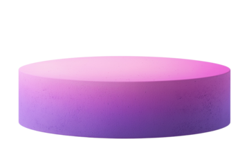 Abstract pink gradient oval shape presentation podium  cut out transparent isolated PNG