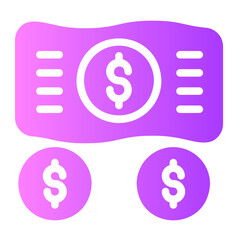 Fototapeta premium money gradient icon