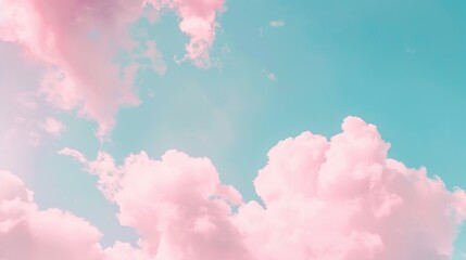 Pink and Sky Blue Valentine's Day Pink Background 