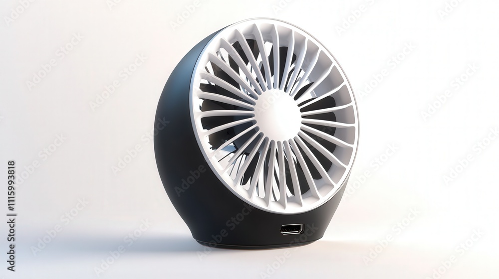 Poster a usb-powered mini fan, perfect for on-the-go cooling or use in small spaces.