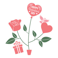 Happy Valentines Day icon collection set