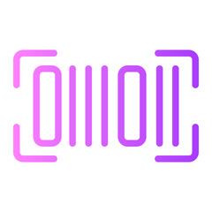 Obraz premium barcode gradient icon