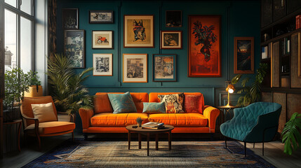 Fototapeta premium an eclectic living room