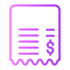 Obraz premium invoice gradient icon