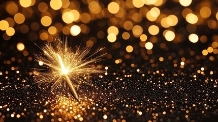 Obraz premium Captivating sparkler display at night celebration magical atmosphere close-up view enchanting light effects
