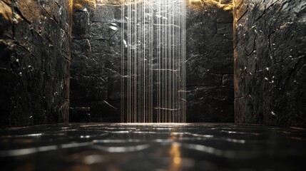 Water is flowing from the shower