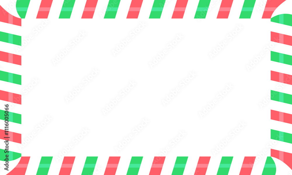 Aufkleber christmas candy border frame. empty shape for text of image. vector illustration