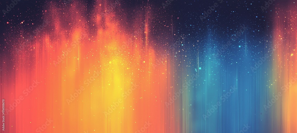 Poster abstract color gradient background textured with orange, blue, and yellow colors