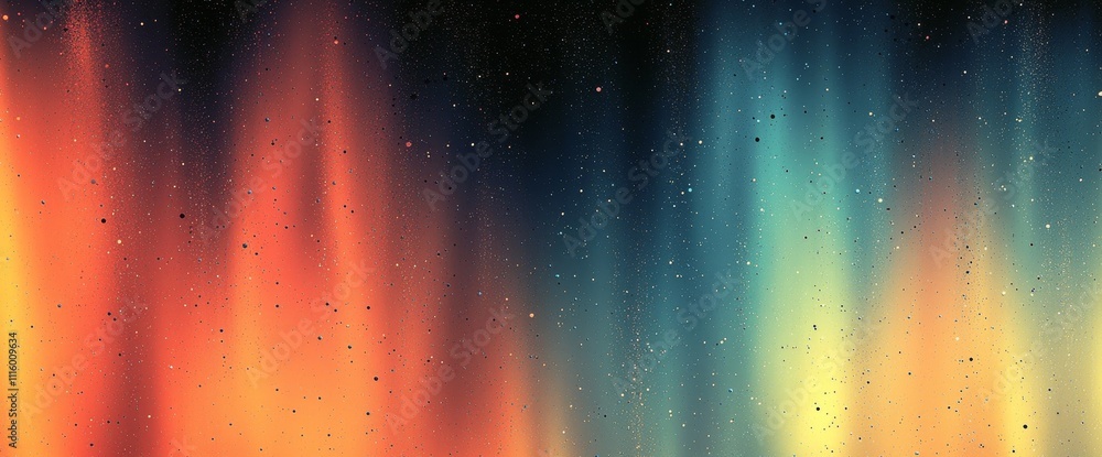 Poster the background is an abstract vibrant retro style noise texture banner design with a grainy teal ora