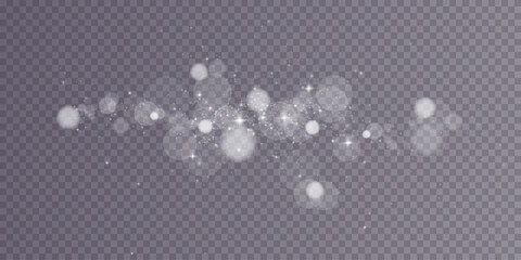 Bokeh dust light. Glowing lights background effect. Christmas background glowing dust Christmas glowing lights bokeh light confetti and glitter overlay texture for your design.	