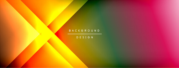 Fototapeta premium Dynamic shadow lines with gradient colors geometric background