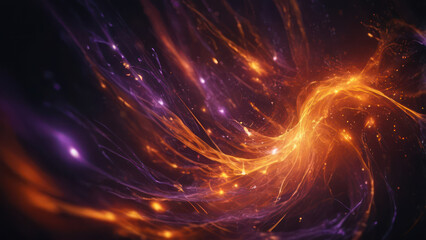 Abstract glowing numbers dissolving into light particles, vibrant turquoise and gold gradients, ethereal cinematic glow