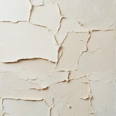 Obraz premium Monolithic plaster artwork with a textured, raw surface, evoking primal artistry