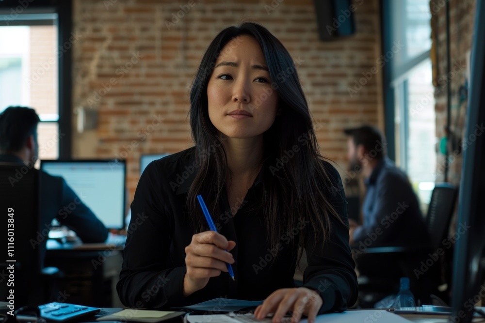 Poster Pensive network engineer reflects on failed data processing operations and security breaches. Thoughtful software developer develops ways to upgrade encryption.