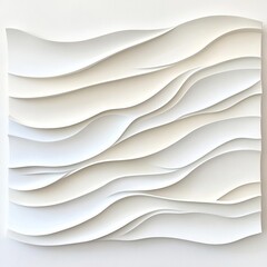 Obraz premium Plaster artwork of overlapping waves, exploring organic and natural forms