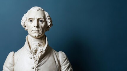 Obraz premium Plaster bust of a historical leader, detailed and authoritative
