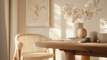 Bright and Minimalist Space: Featuring a clean, uncluttered design with neutral tones, this space promotes concentration and offers a serene, distraction-free learning zone.
