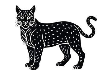 Obraz premium bobcat silhouette vector illustration