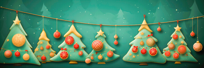 Christmas hanging ornamental wall garland