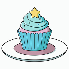 illustration of a cupcake