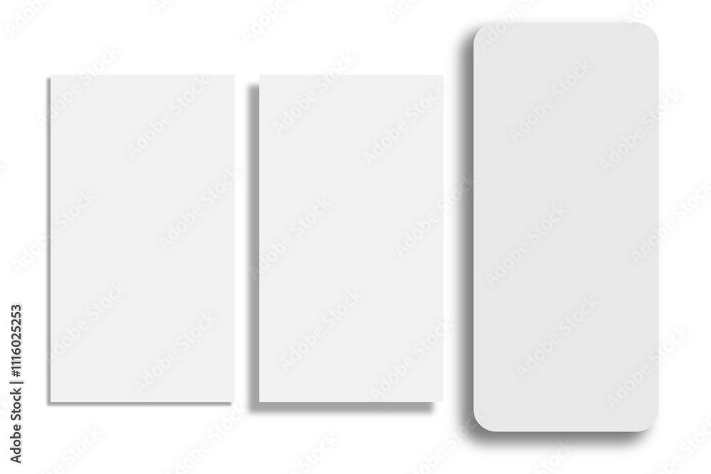 Canvas Prints social media stories interface mockup. mobile app page template design presentation for user carouse