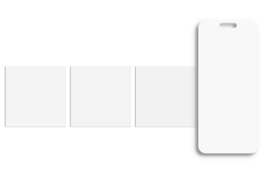 Social media post interface mockup. Social media mobile app page template design for user carousel post feed. Minimal design interface mobile app template of popular social network
