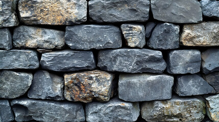 Fototapeta premium Closeup of a Stone Wall with Rough Texture