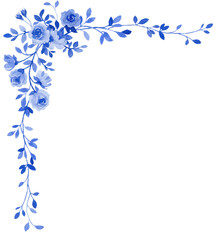 Blue wedding vintage floral bouquets