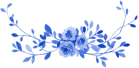 Blue wedding vintage floral bouquets