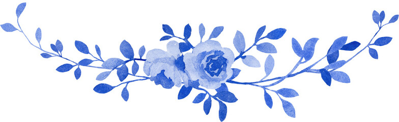 Blue wedding vintage floral bouquets