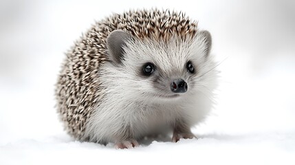 Obraz premium Pencil drawn standing hedgehog artistic hand crafted wildlife sketch illustration