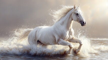 Pencil rendering of a galloping horse textured strokes