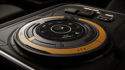 Futuristic Technology Interface: Sleek Console Design