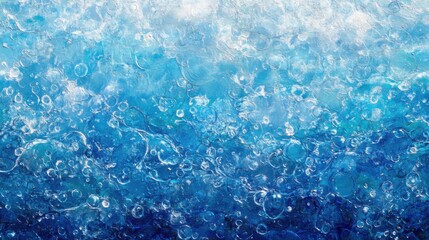 Obraz premium Blue water surface texture. Generative AI