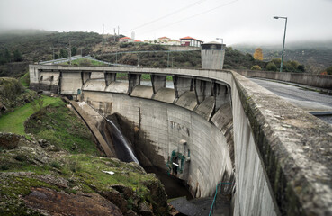 A rugged dam nearby Faia, Portugal. Photographed on a particulary misty day.