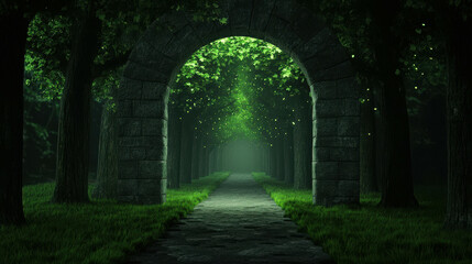 Serene Ancient Forest Pathway Whispering Secrets of Nature's Tranquility