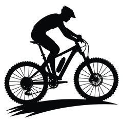 Naklejka premium silhouette of a biker