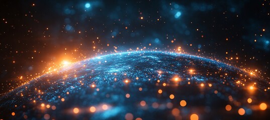 Concept general virtual money, banner Abstract business crypto technology. Metaverse digital world planet cyber Earth