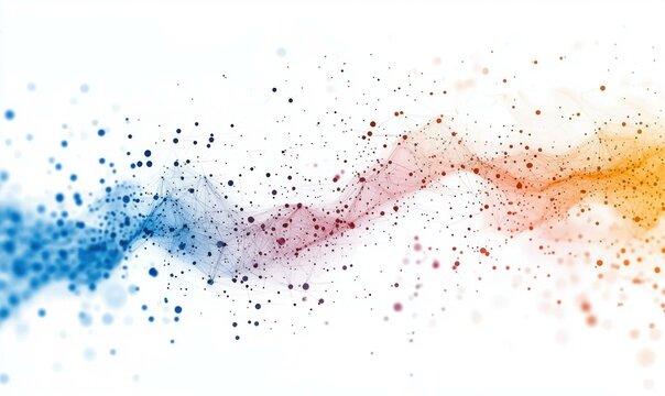 Economic growth impact illustrated in colorful scatter plot design
