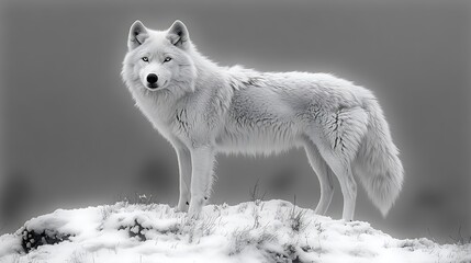 Naklejka premium Realistic wolf running pencil sketch wallpaper images showcasing lifelike motion